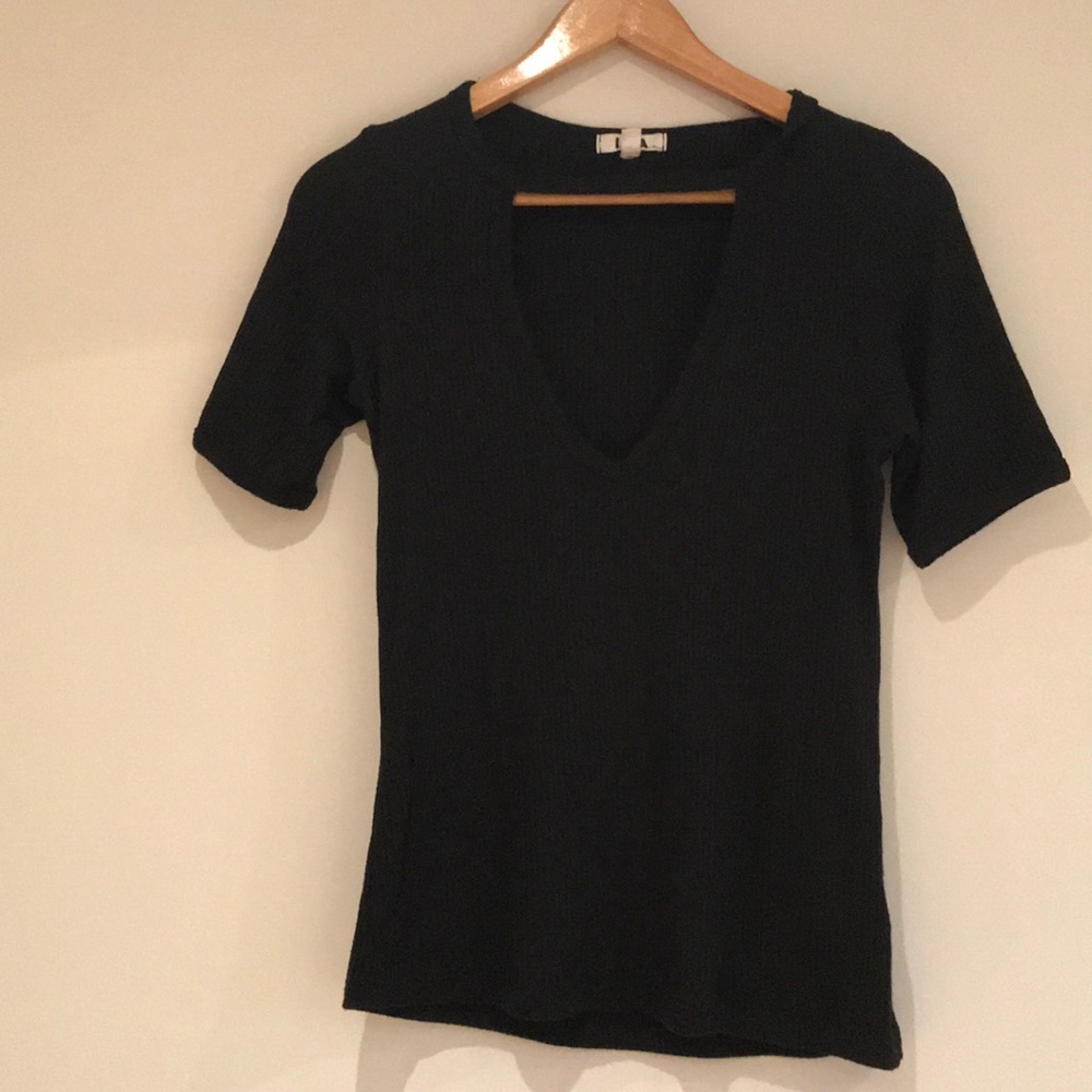 LNA Ribbed Cut Out Tee